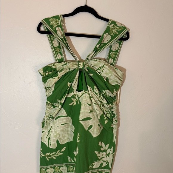 FARM RIO Green and White Tropical Dress - Picture 2 of 12